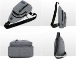 Small Sling Bag Crossbody Chest Shoulder Water Resistant Purse One Strap Travel Bag for Men Women Boys With Earphone Hole - Image 6